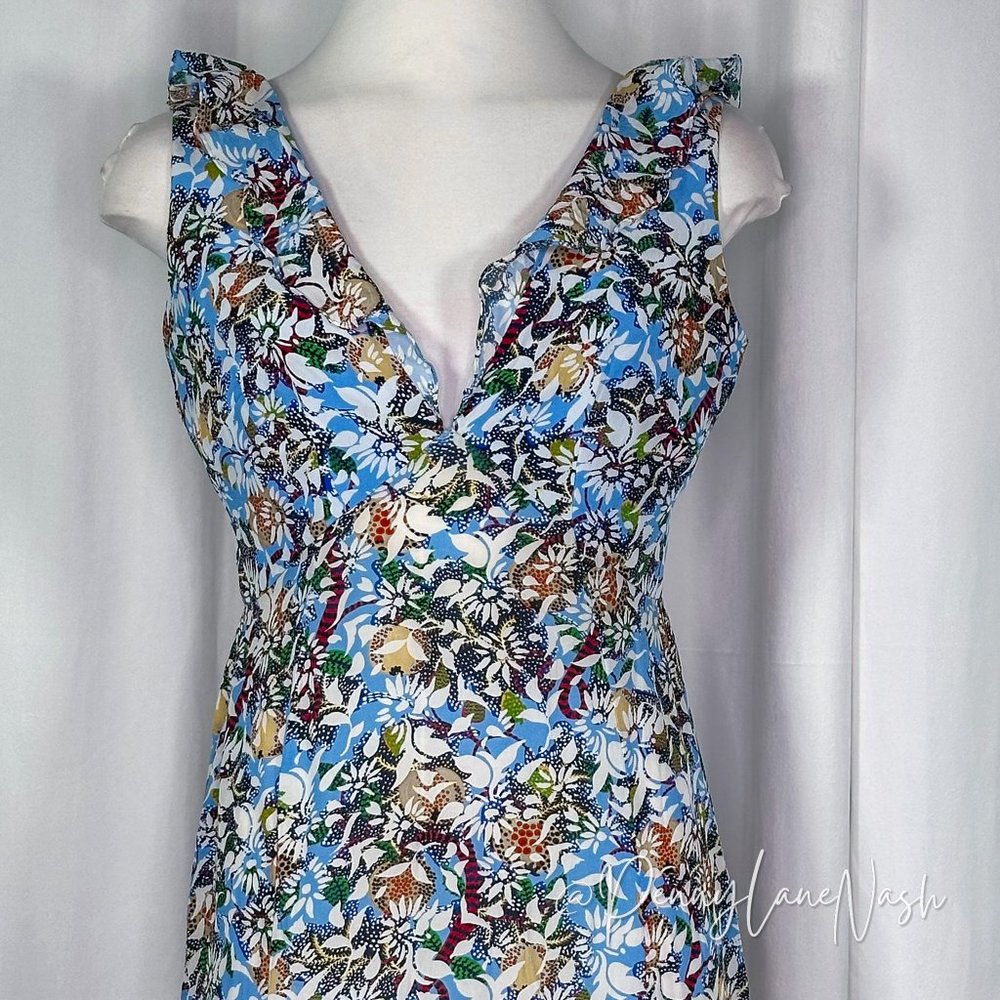Saloni Floral Silk Holly Margerite Midi Dress - Picture 4 of 16